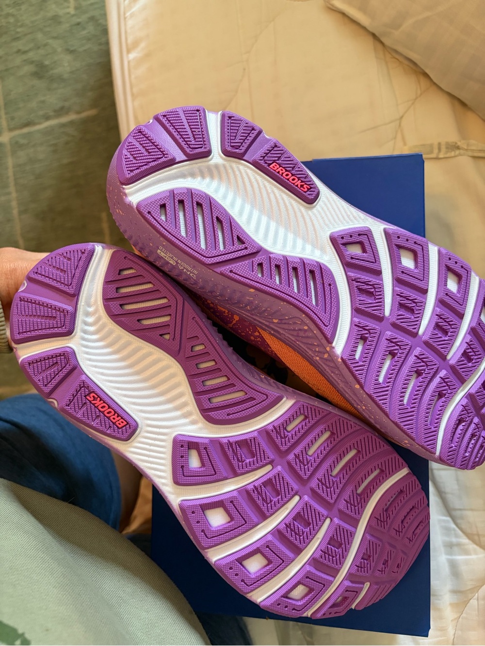 Brooks Women's runDisney Rapunzel Running Shoes with Yellow Laces - Picture 3 of 6